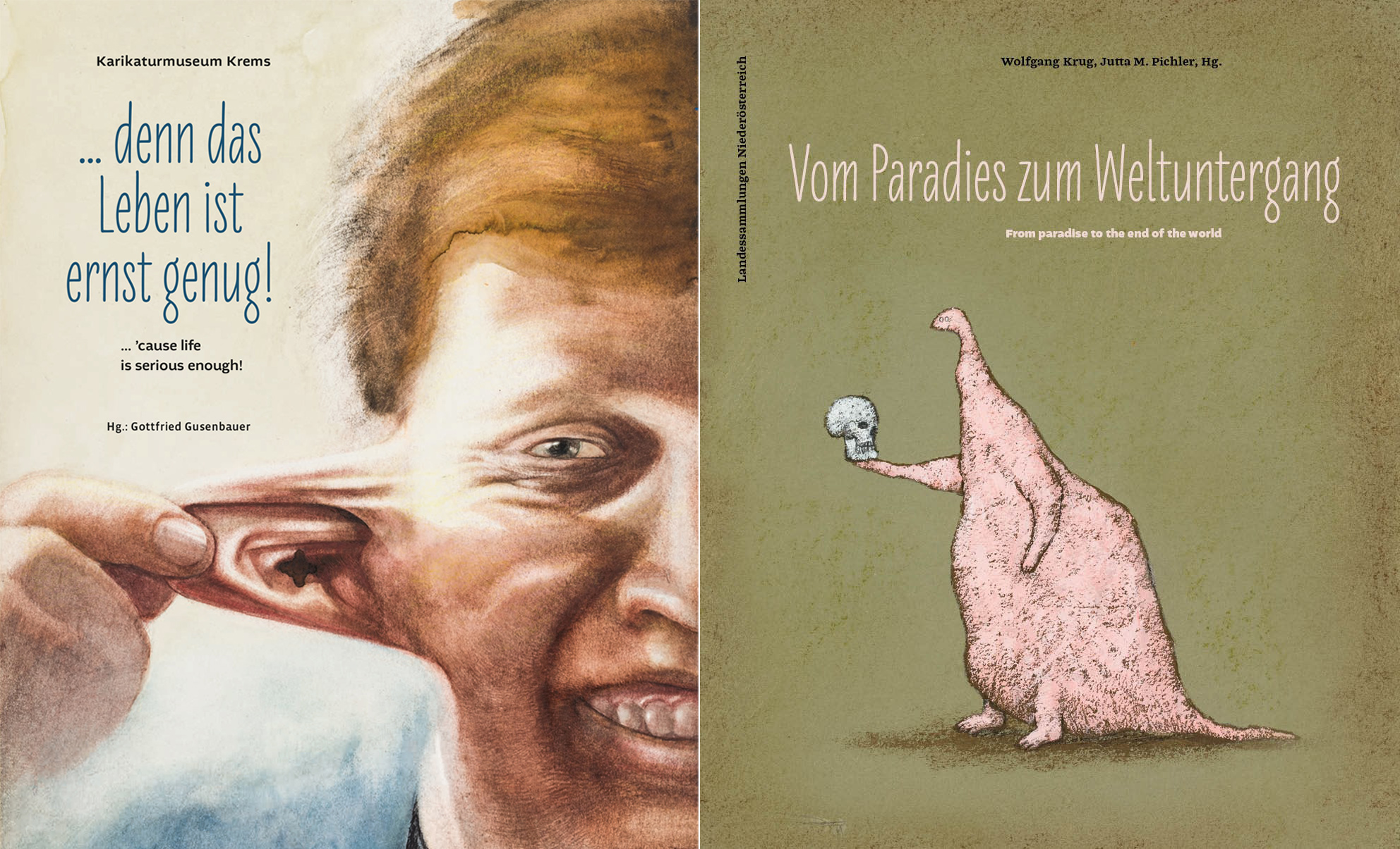 Anlässlich 20 Jahre Karikaturmuseum Krems und 20 Jahre Karikatursammlung des Landes Niederösterreich sind zwei Jubiläumspublikationen erschienen.